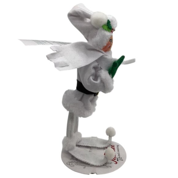 NWT ANNALEE DOLLS 9" Very Merry White Elf 510420 Christmas Decor 2020 Posable - Picture 6 of 7